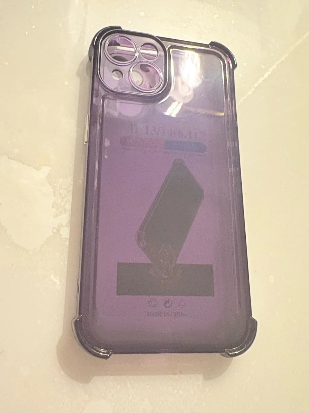 Purple Transparent Phone Case For iPhone 14 Brand Unspecified